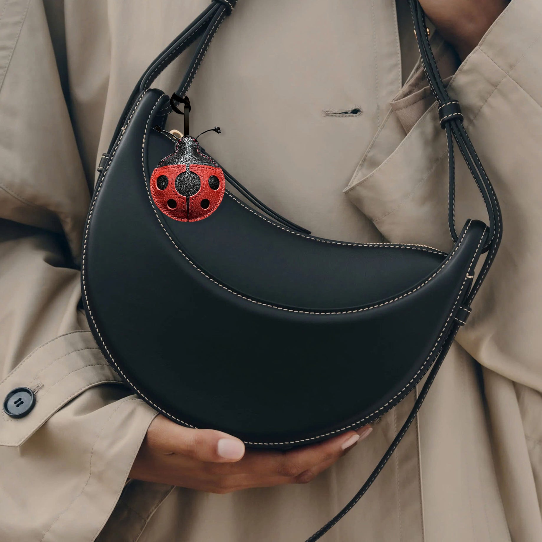 LADY BUG BAG CHARM