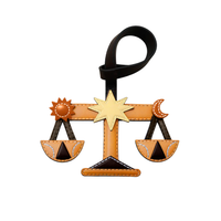 Libra - Zodiac Horoscope Leather Charm