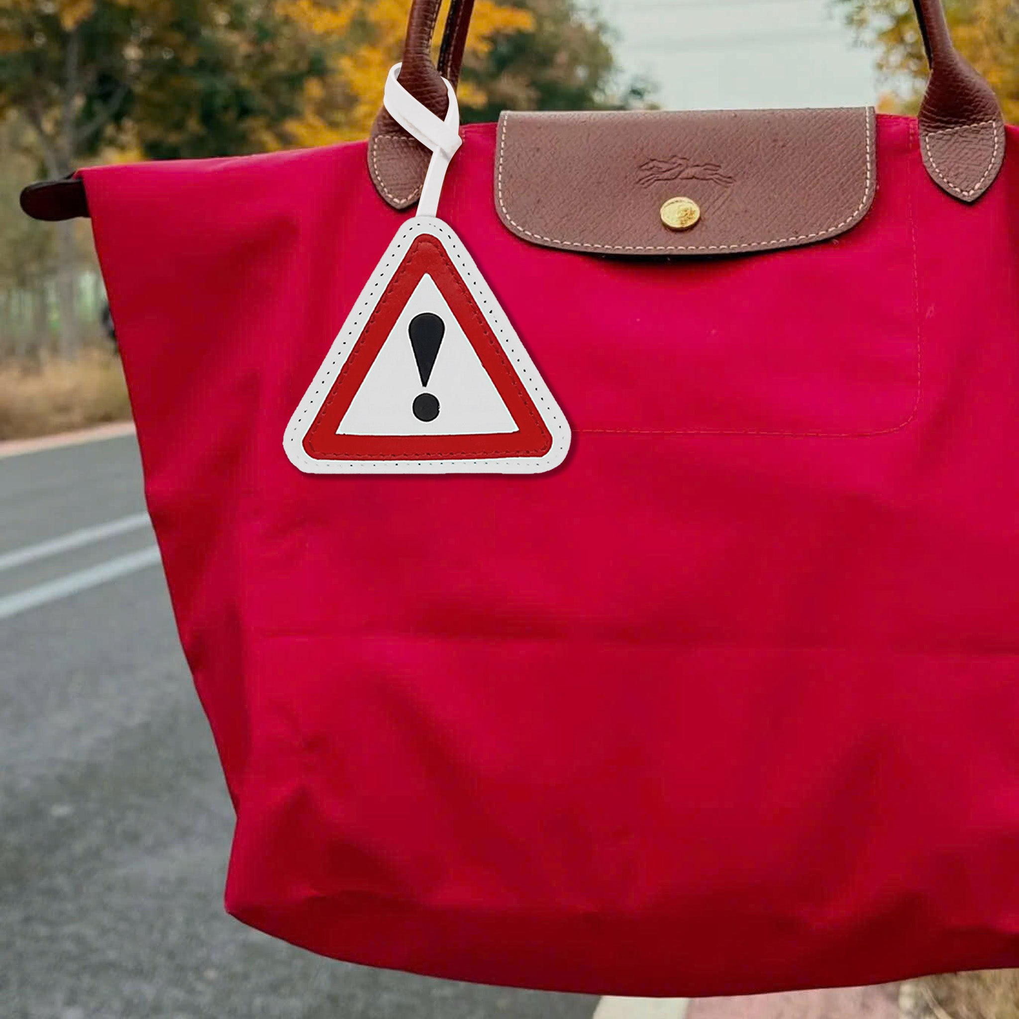 CAUTION BAG CHARM