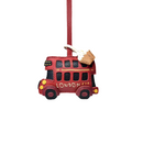 LONDON BUS WITH CAKE BAG CHARM