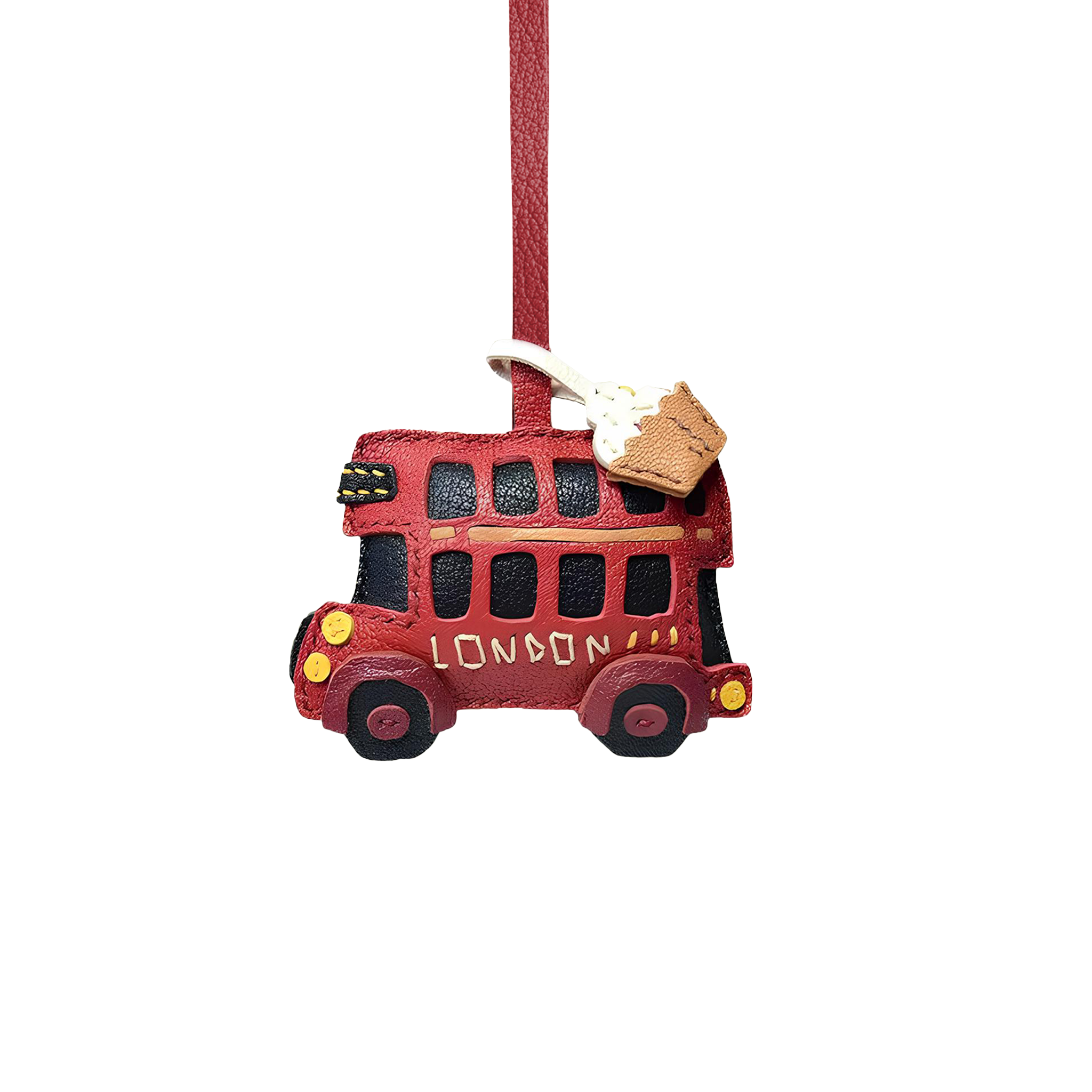 LONDON BUS WITH CAKE BAG CHARM