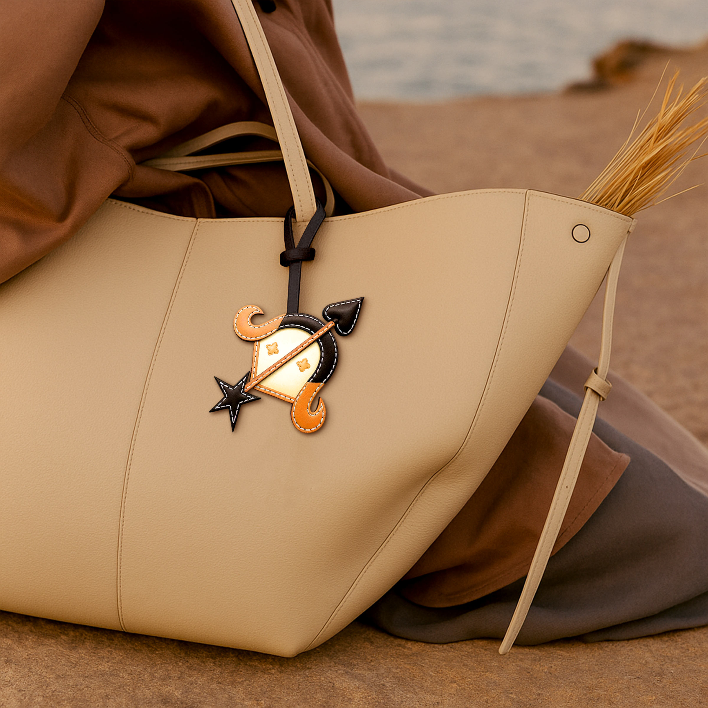 Sagittarius - Zodiac Horoscope Leather Charm