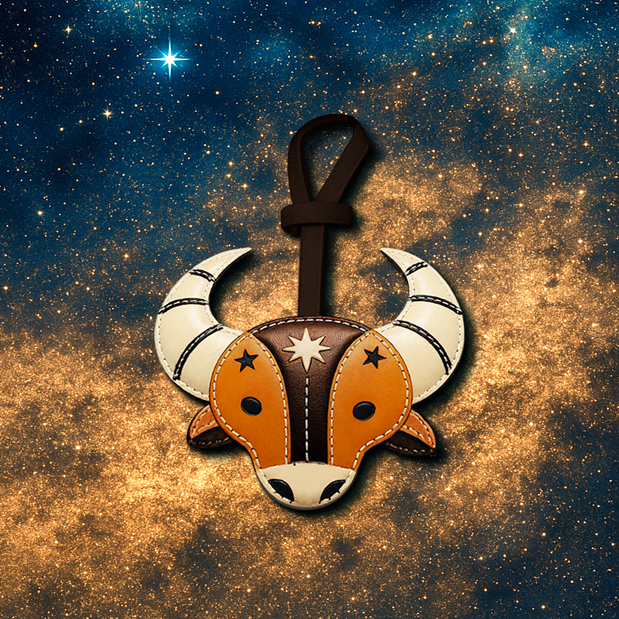 Taurus - Zodiac Horoscope Leather Charm