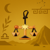 Libra - Zodiac Horoscope Leather Charm
