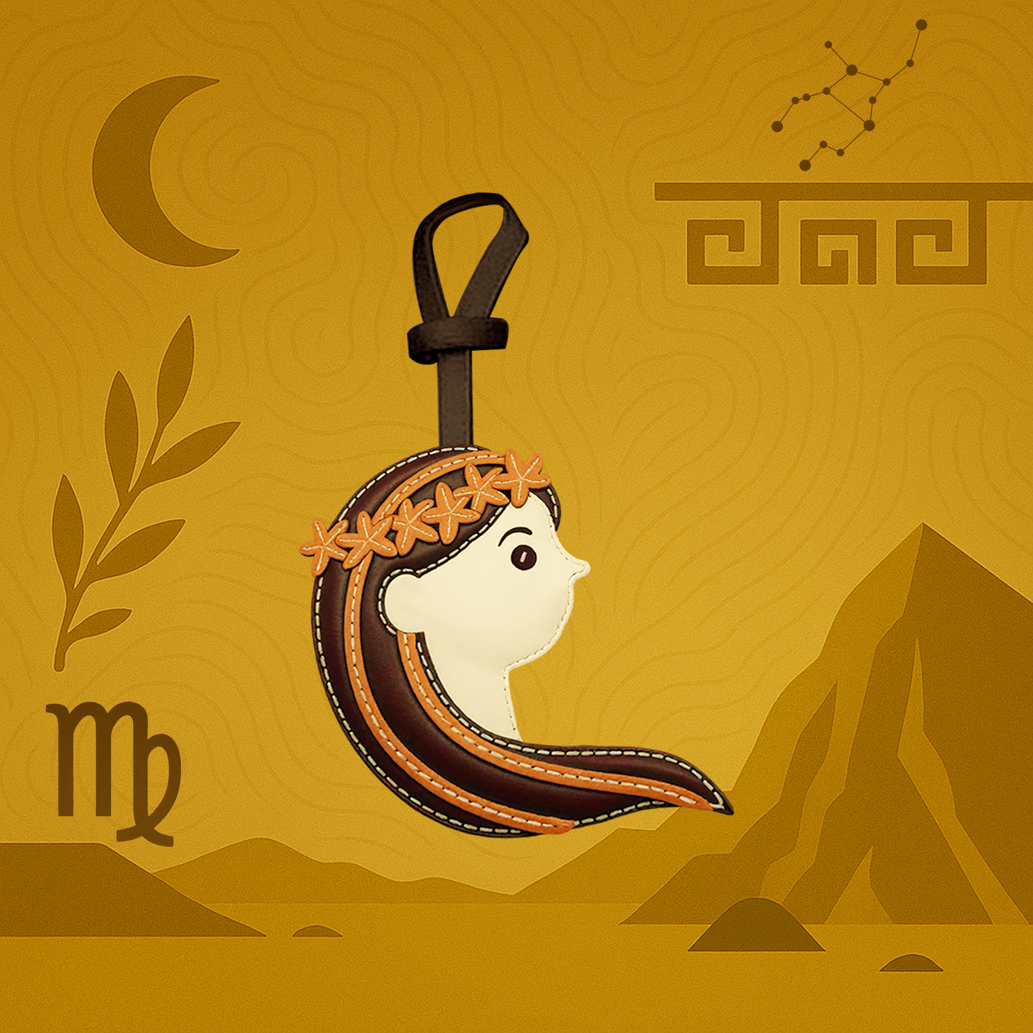 Virgo - Zodiac Horoscope Leather Charm