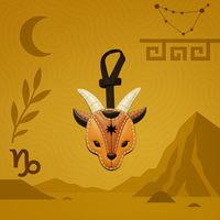 Capricorn - Zodiac Horoscope Leather Charm
