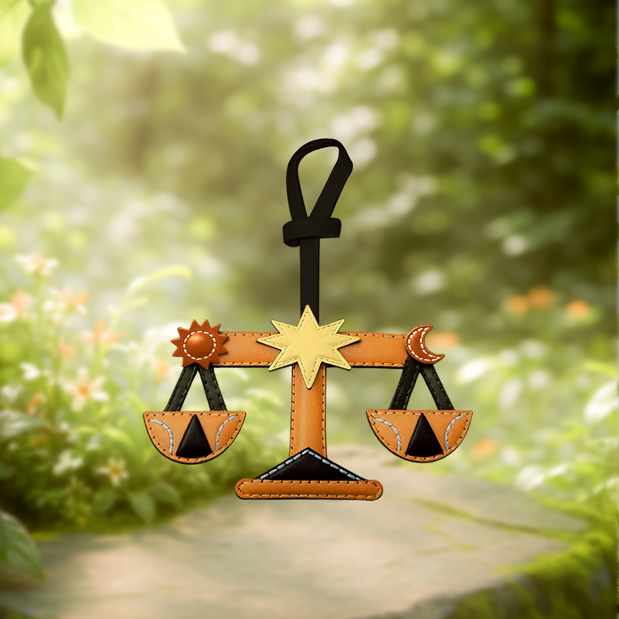 Libra - Zodiac Horoscope Leather Charm