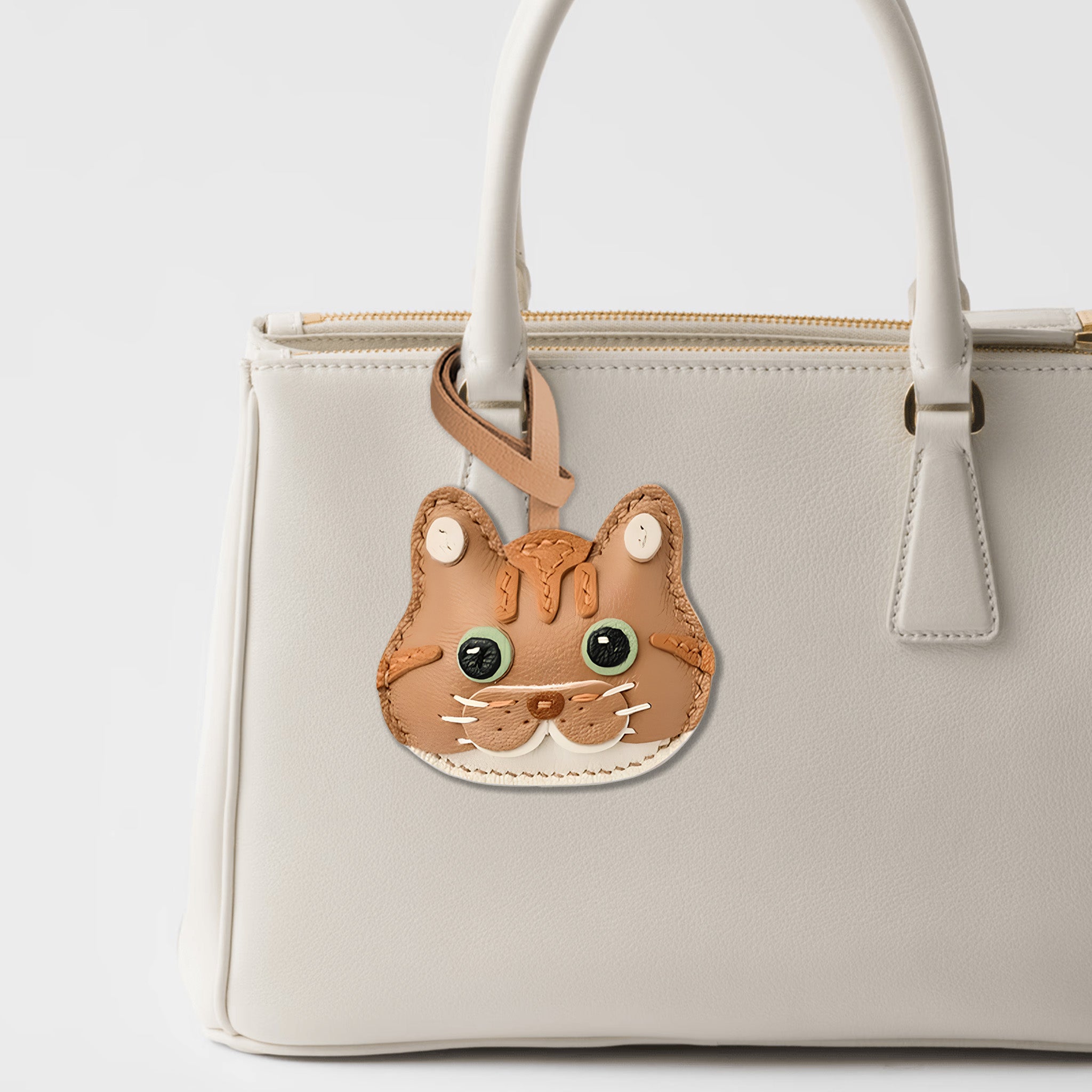 BROWN CAT BAG CHARM