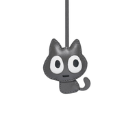 CARTOON BLACK CAT BAG CHARM