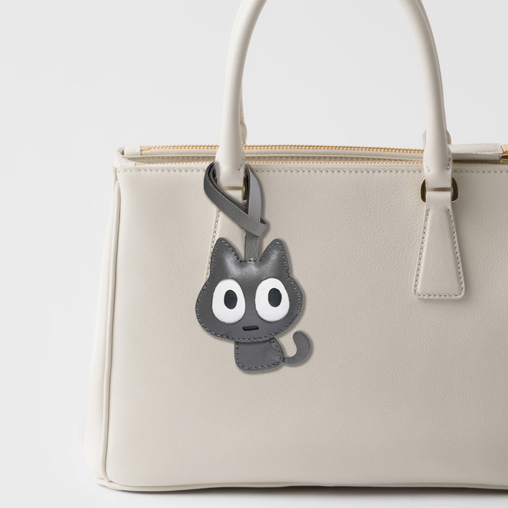 CARTOON BLACK CAT BAG CHARM