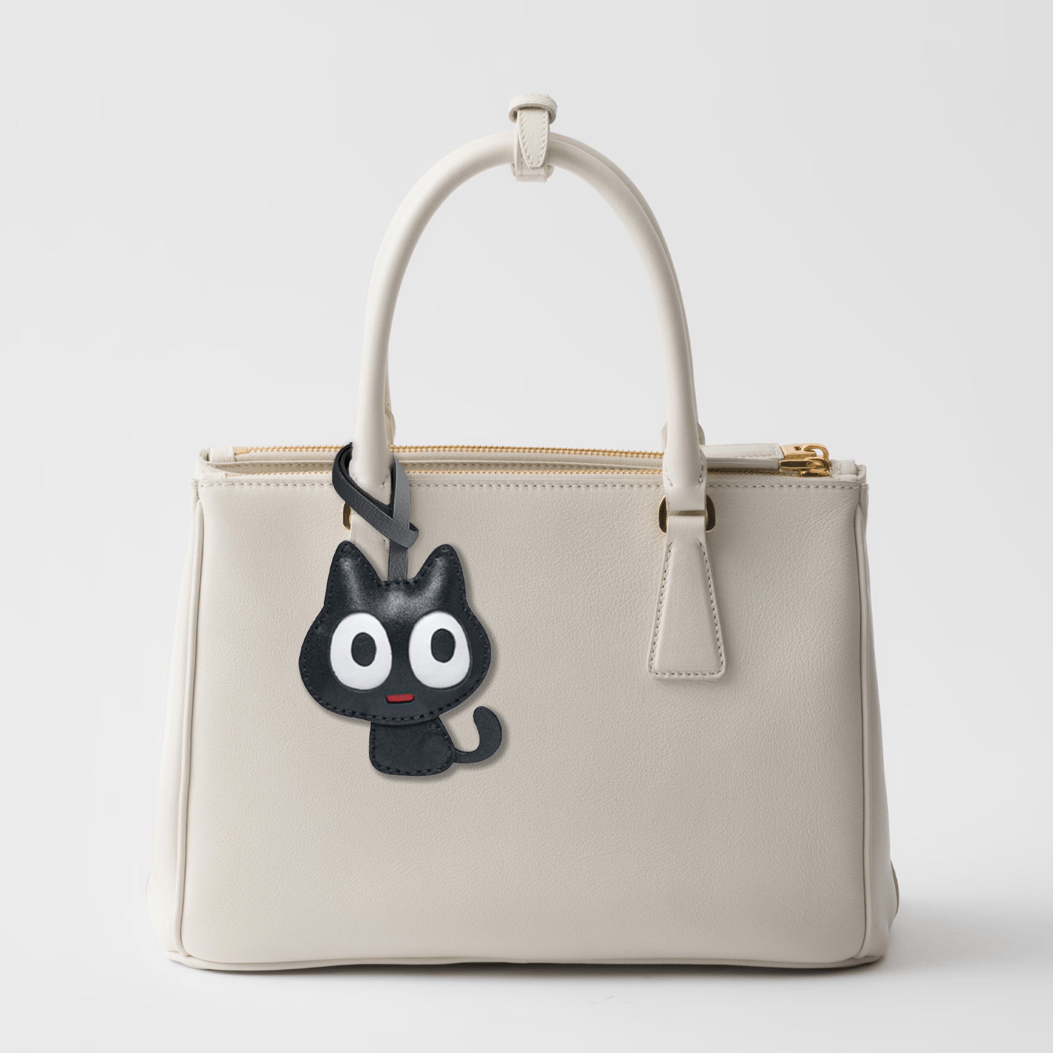 CARTOON BLACK CAT BAG CHARM