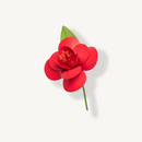 RED CAMELIA BAG CHARM