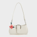 CORAL FLOWER BAG CHARM
