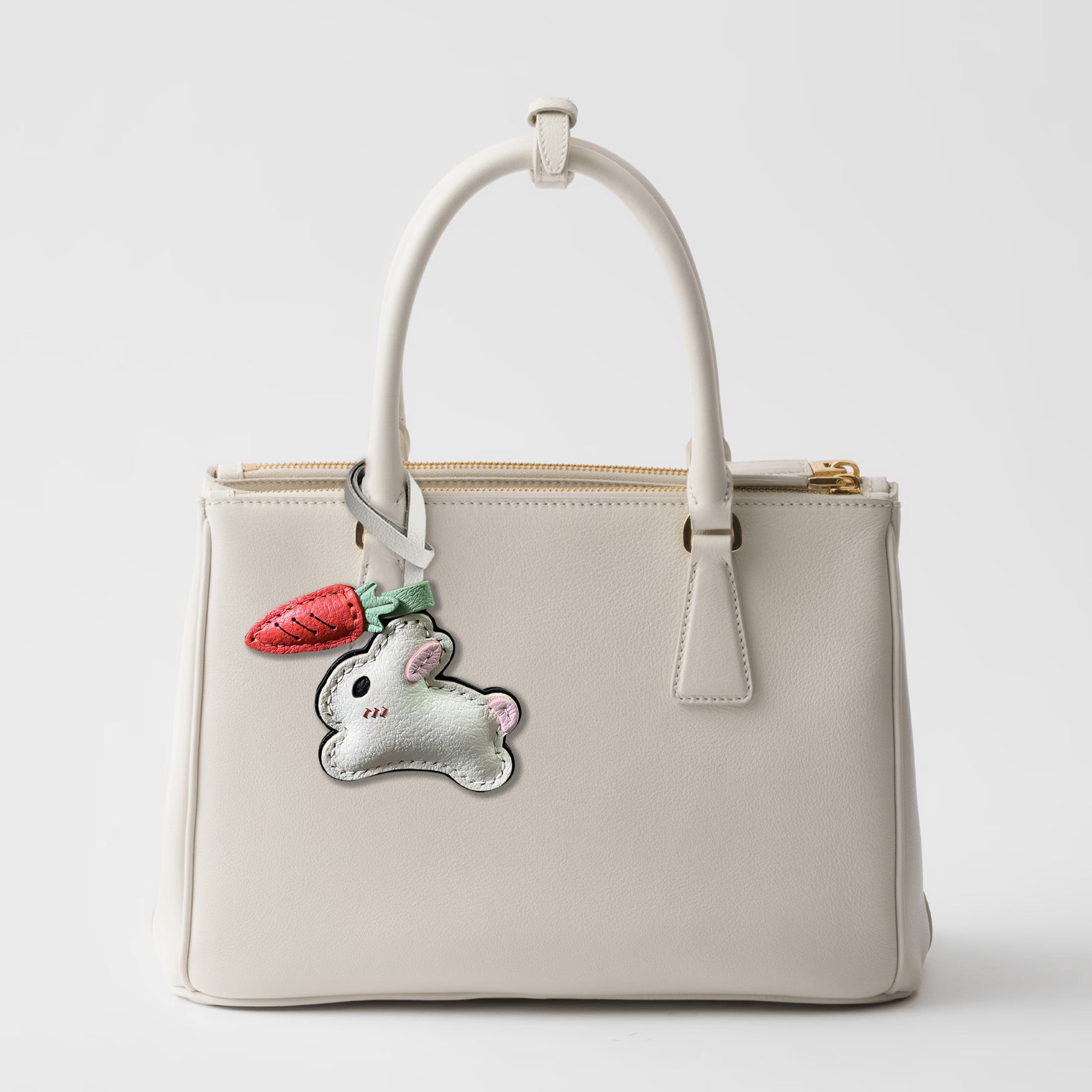 RABBIT WITH CARROT BAG CHARM