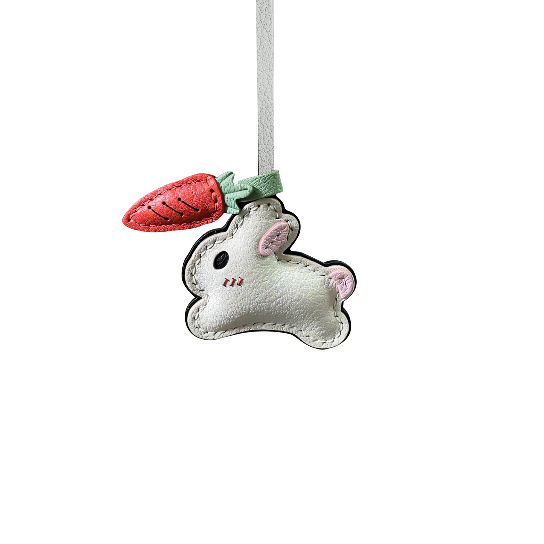 RABBIT WITH CARROT BAG CHARM