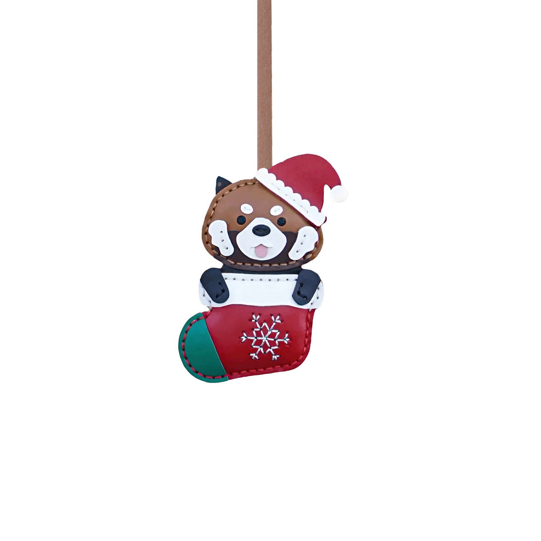 STOCKING RACCOON CHRISTMAS BAG CHARM