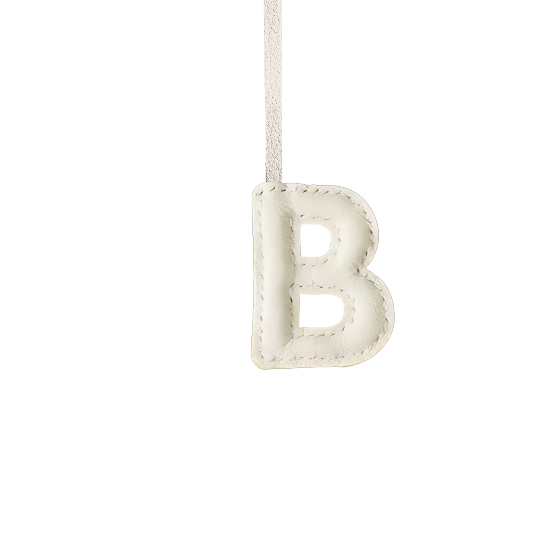 LEATHER INITIALS BAG CHARM