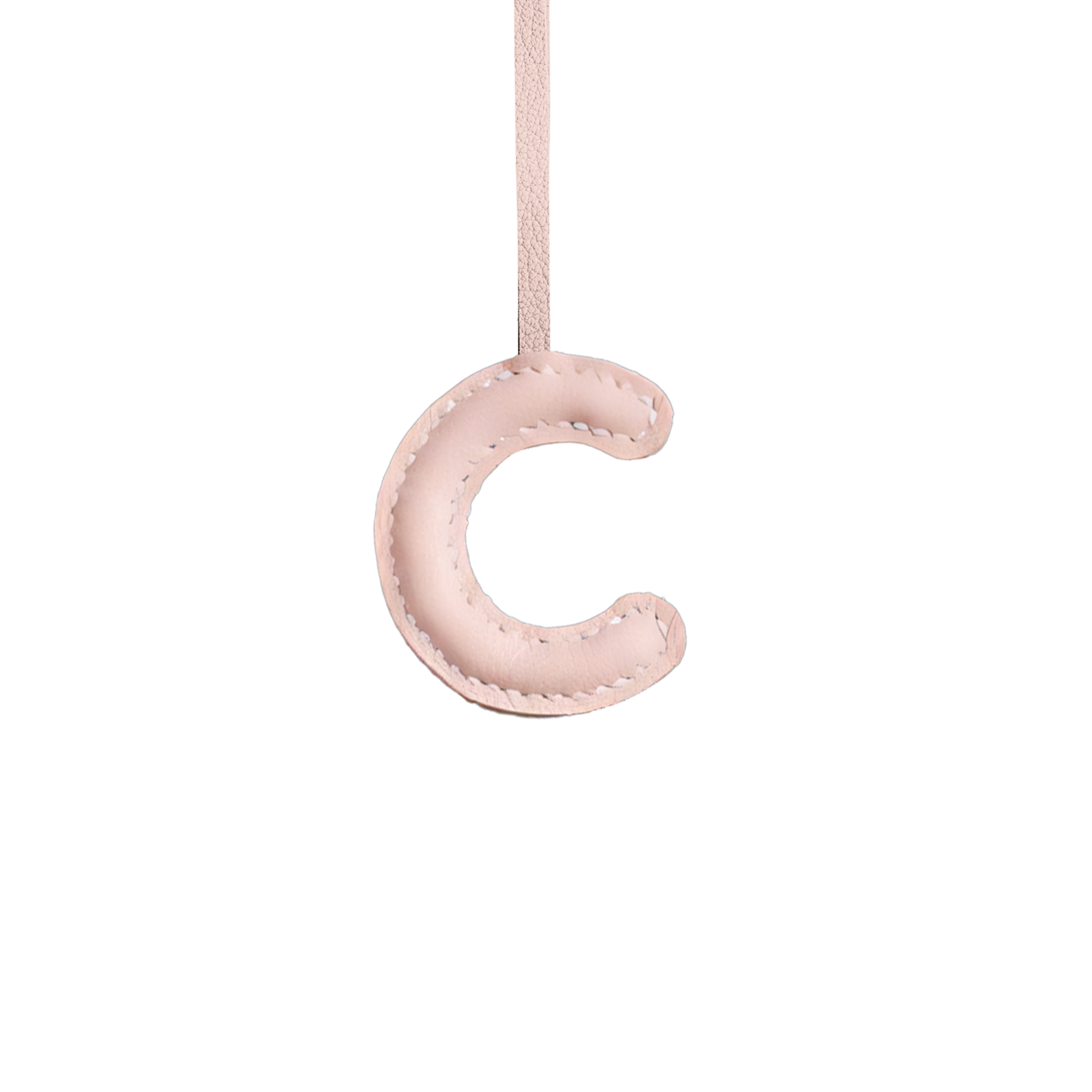 LEATHER INITIALS BAG CHARM