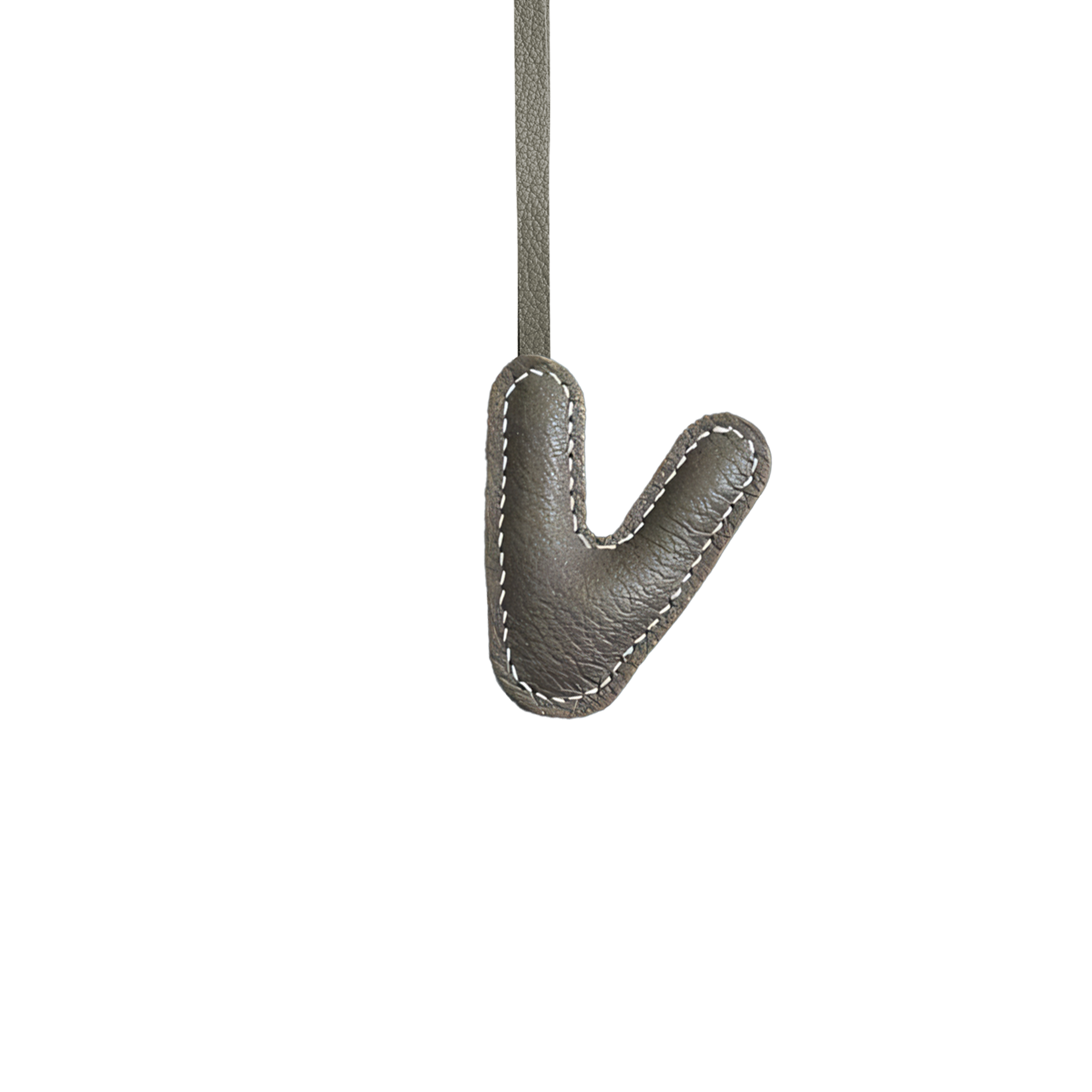 LEATHER INITIALS BAG CHARM