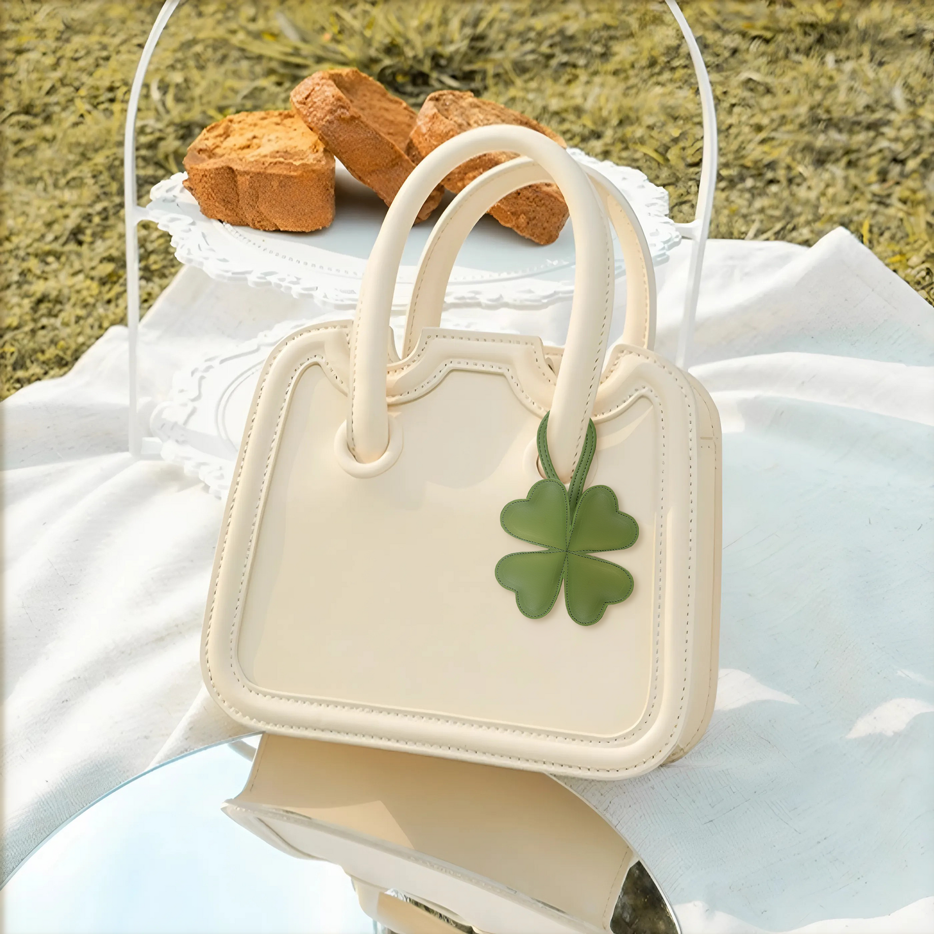 FOUR-LEAF BAG CHARM