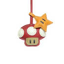 MUSHROOM WITH STAR BAG CHARM