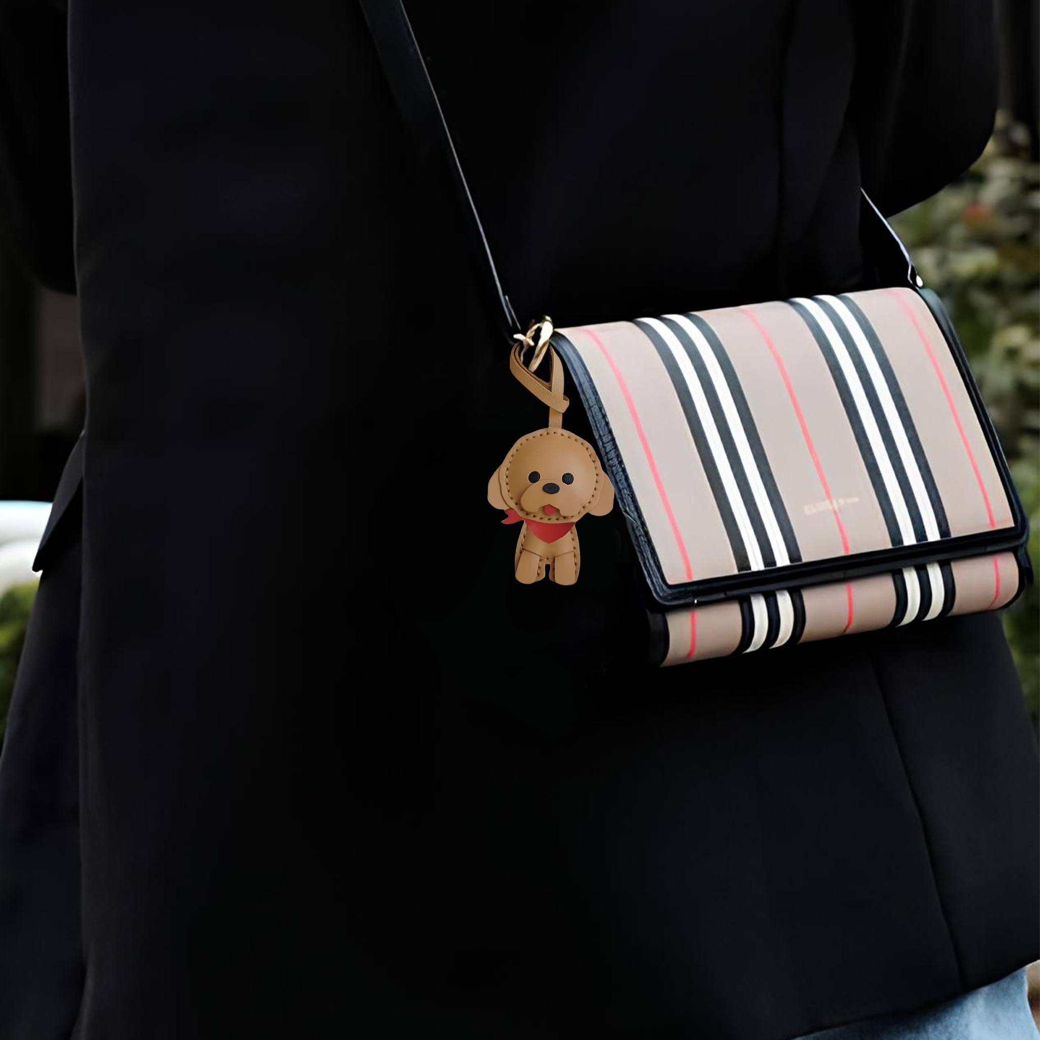 BANDANA POODLE BAG CHARM