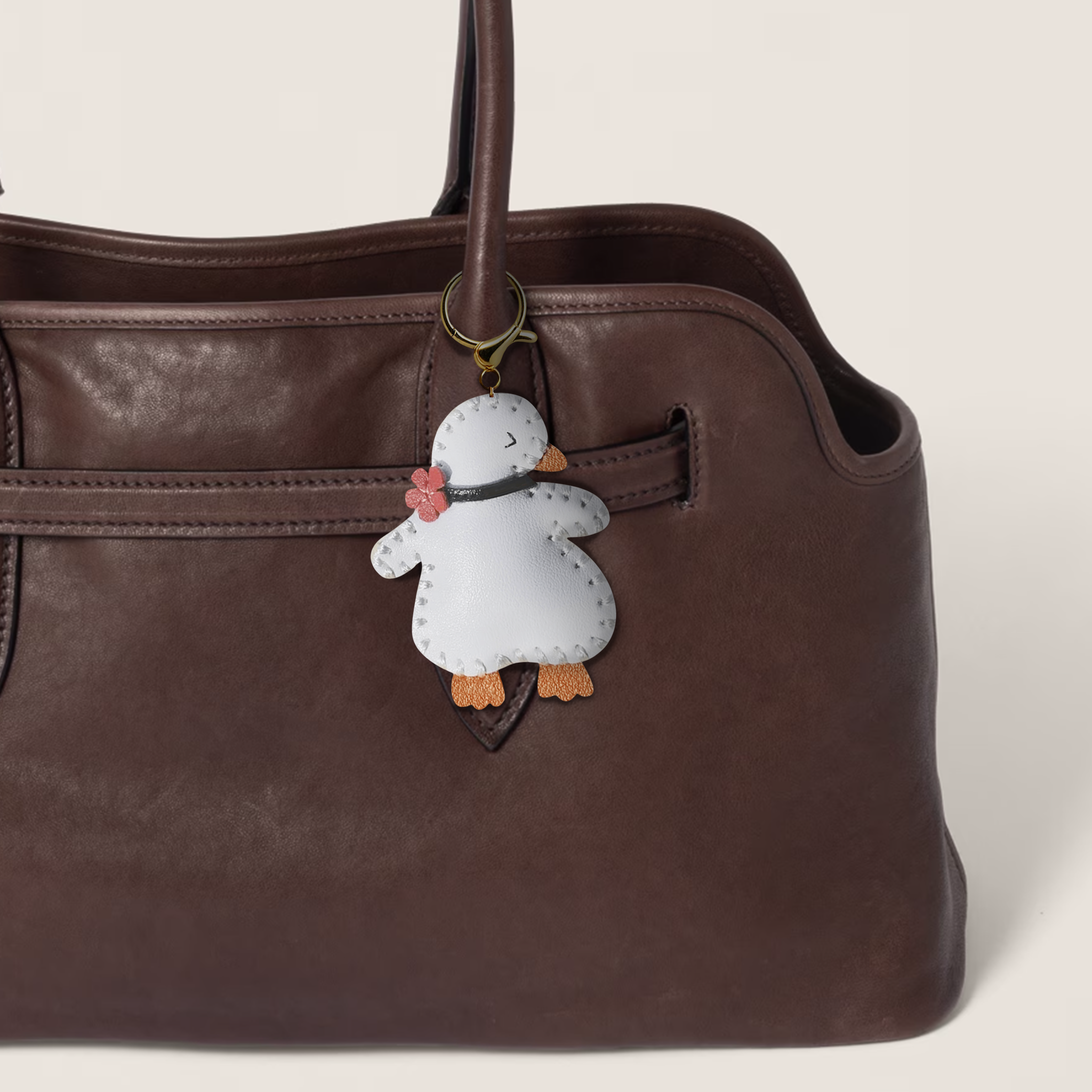 WHITE DUCK BAG CHARM