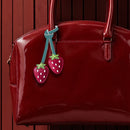 TWIN STRAWBERRY BAG CHARM