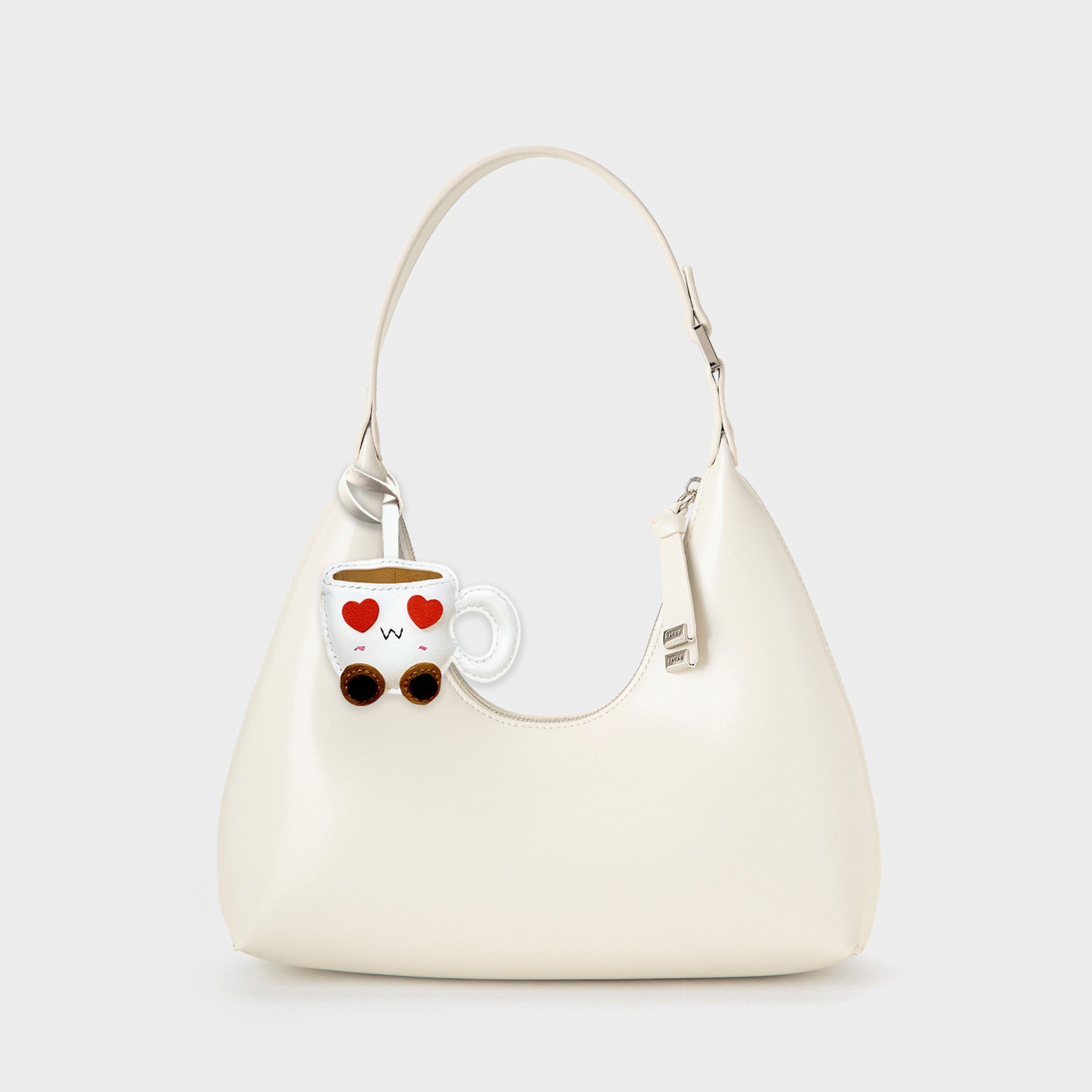CUPPY THE COFFEE HEART BAG CHARM