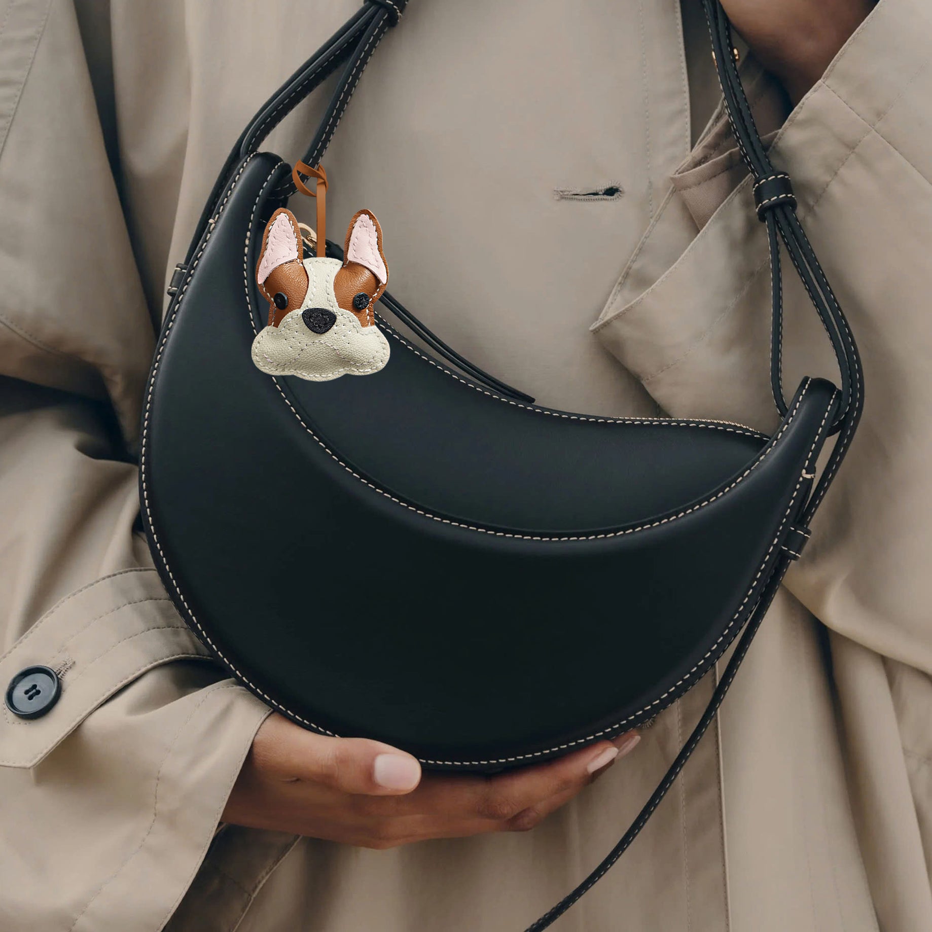 FRENCH BULLDOG FACE BAG CHARM