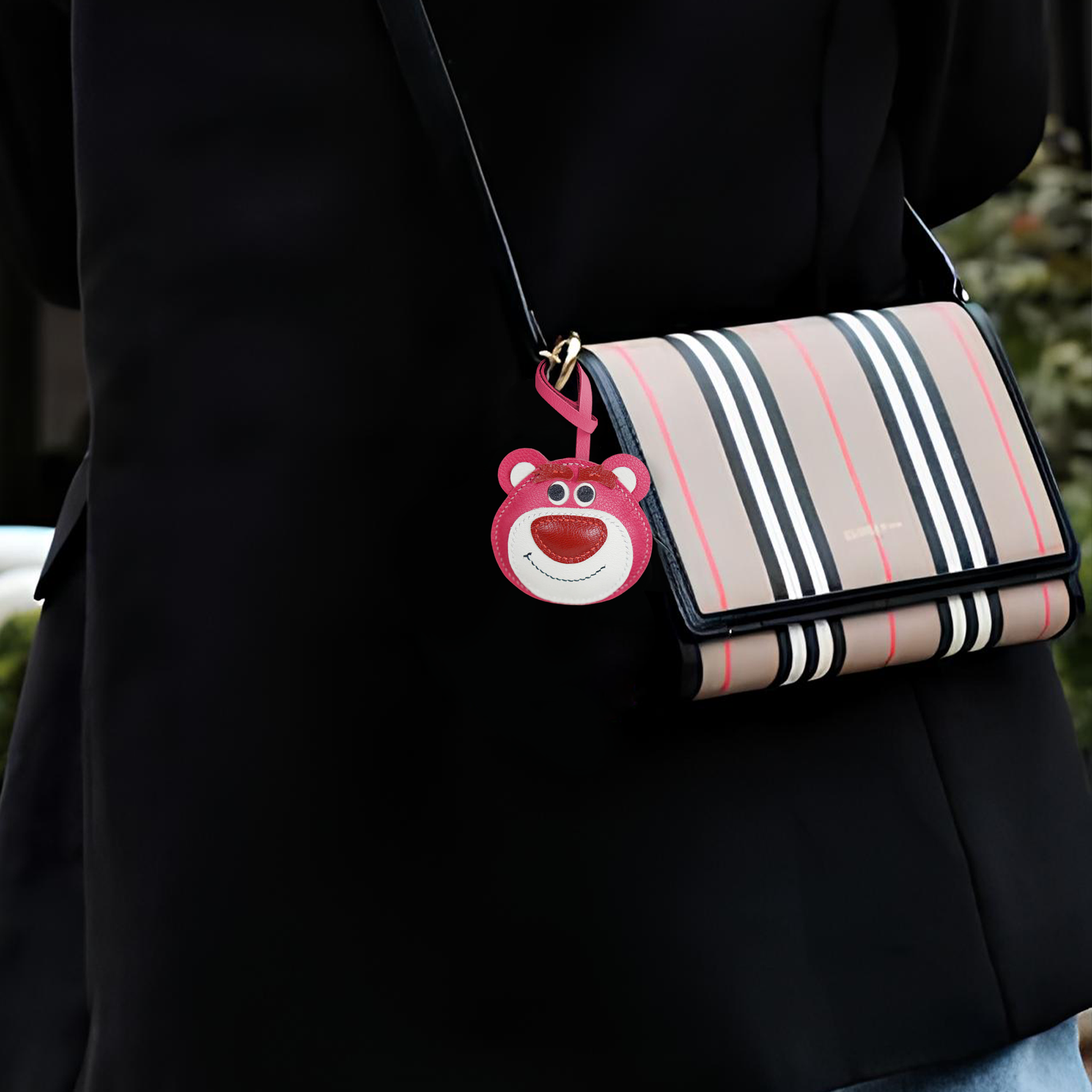 PINK BEAR BAG CHARM