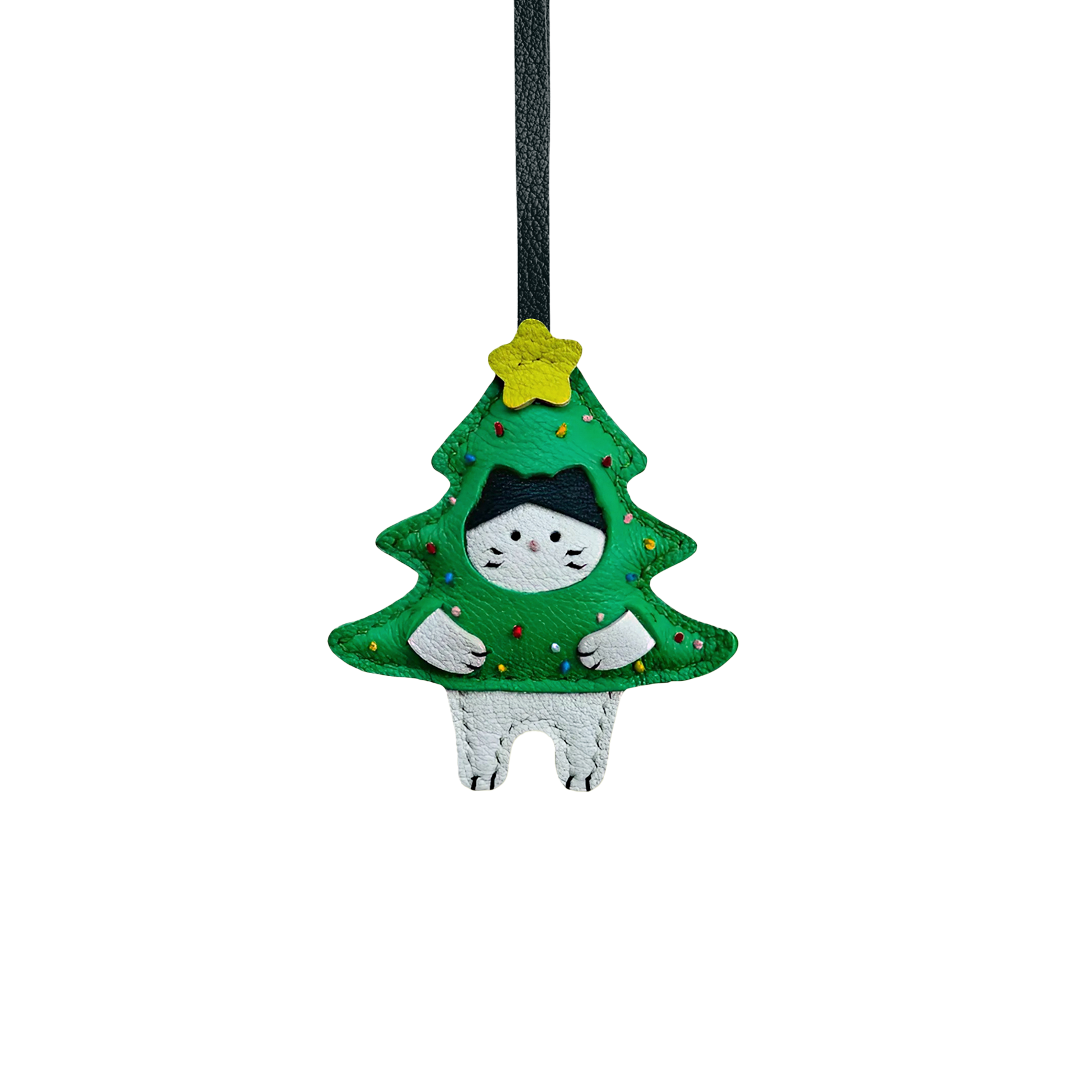 KITTEN IN CHRISTMAS TREE BAG CHARM