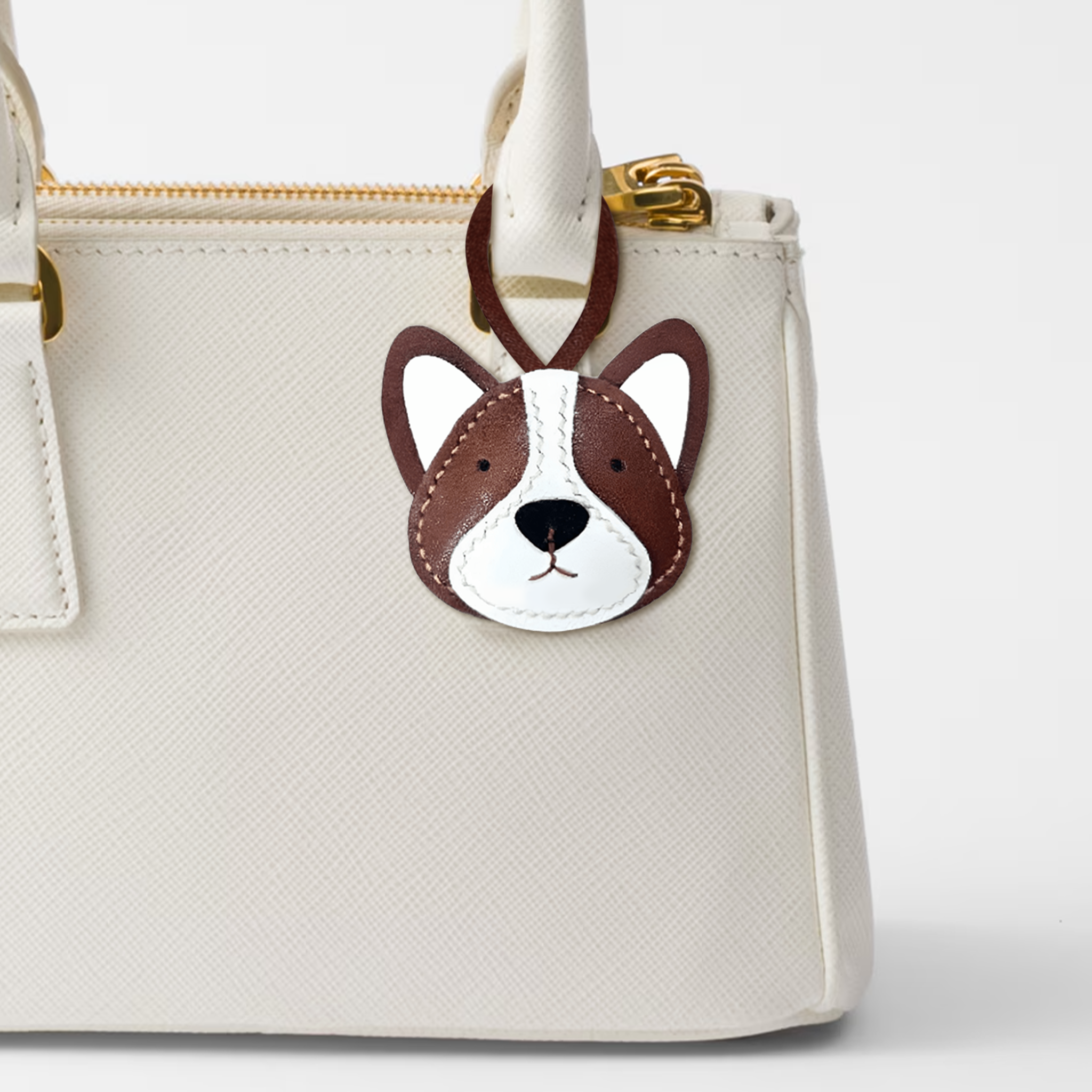 CORGI FACE BAG CHARM