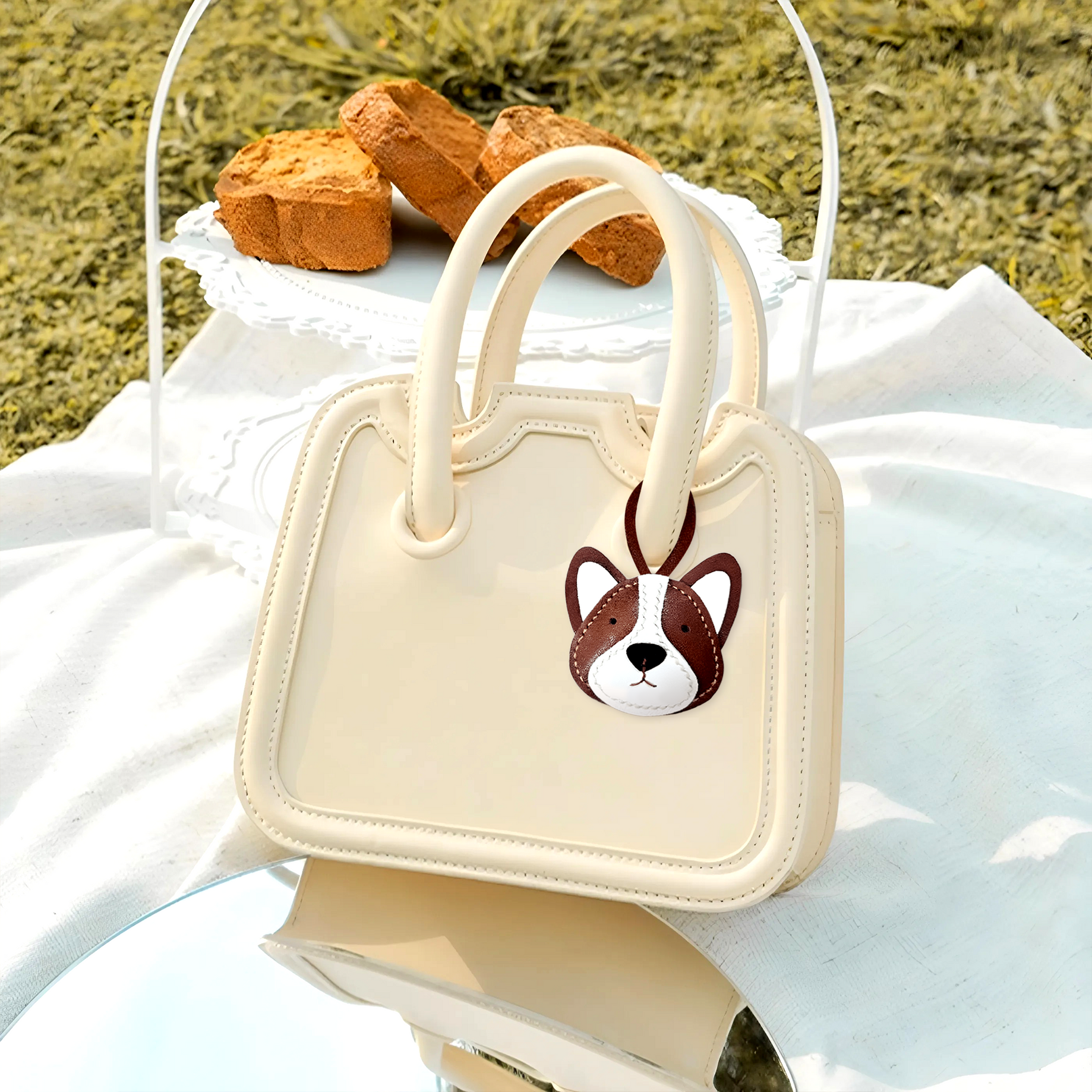 CORGI FACE BAG CHARM