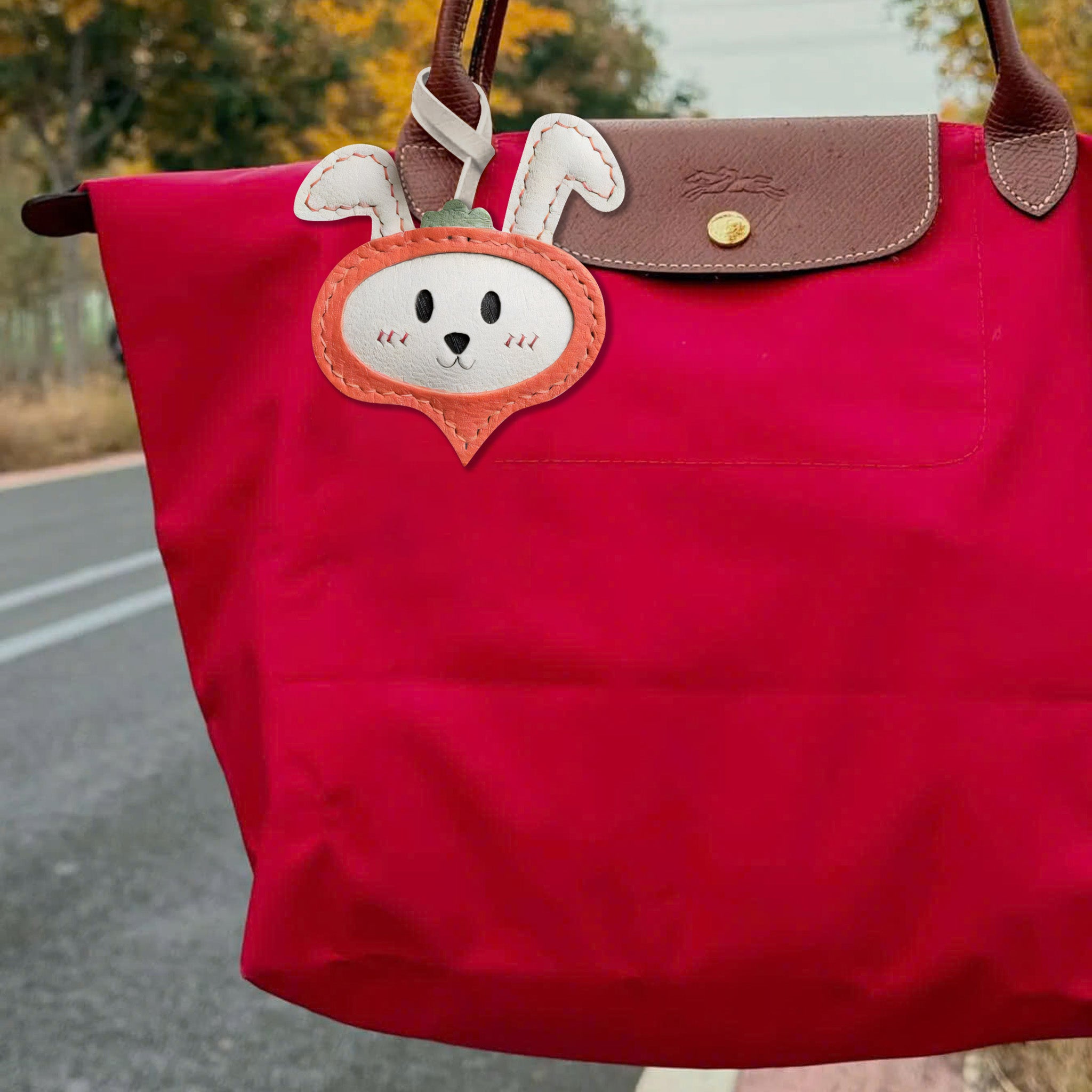 BUNNY CARROT BAG CHARM