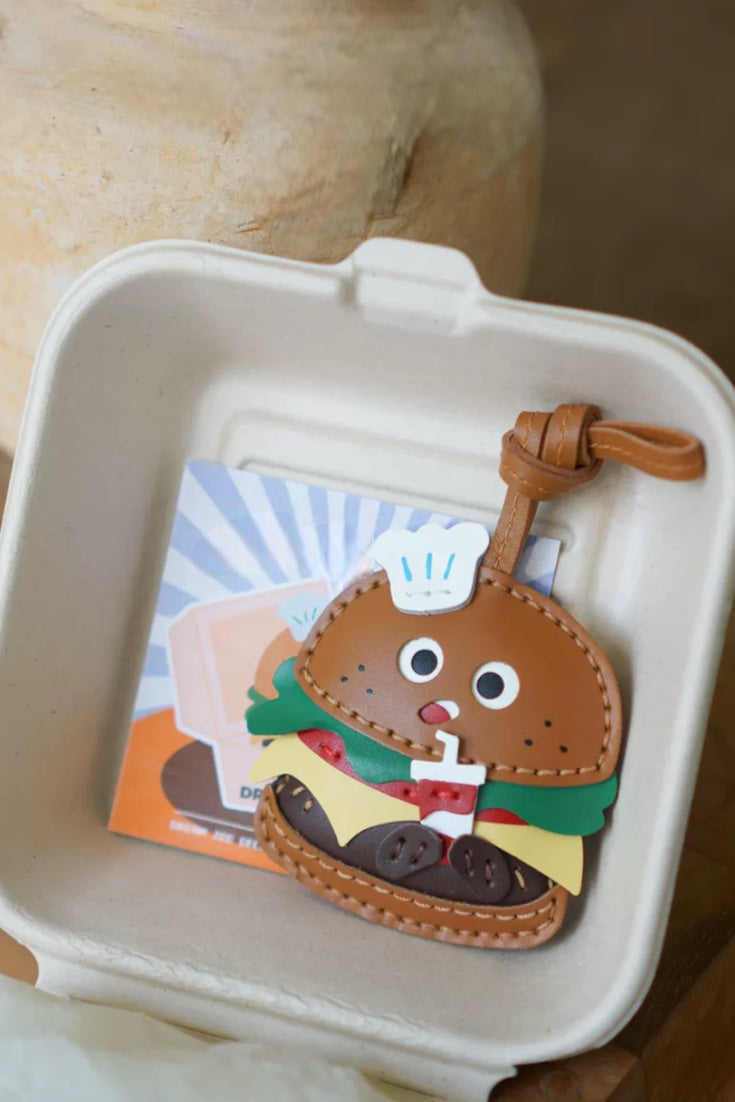 HAMBURGER BAG CHARM