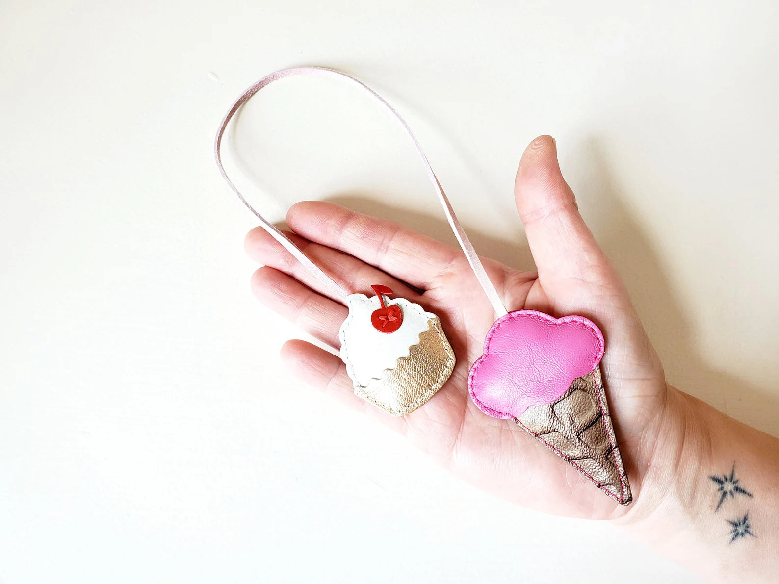 ICE CREAM CUPCAKE BAG CHARM