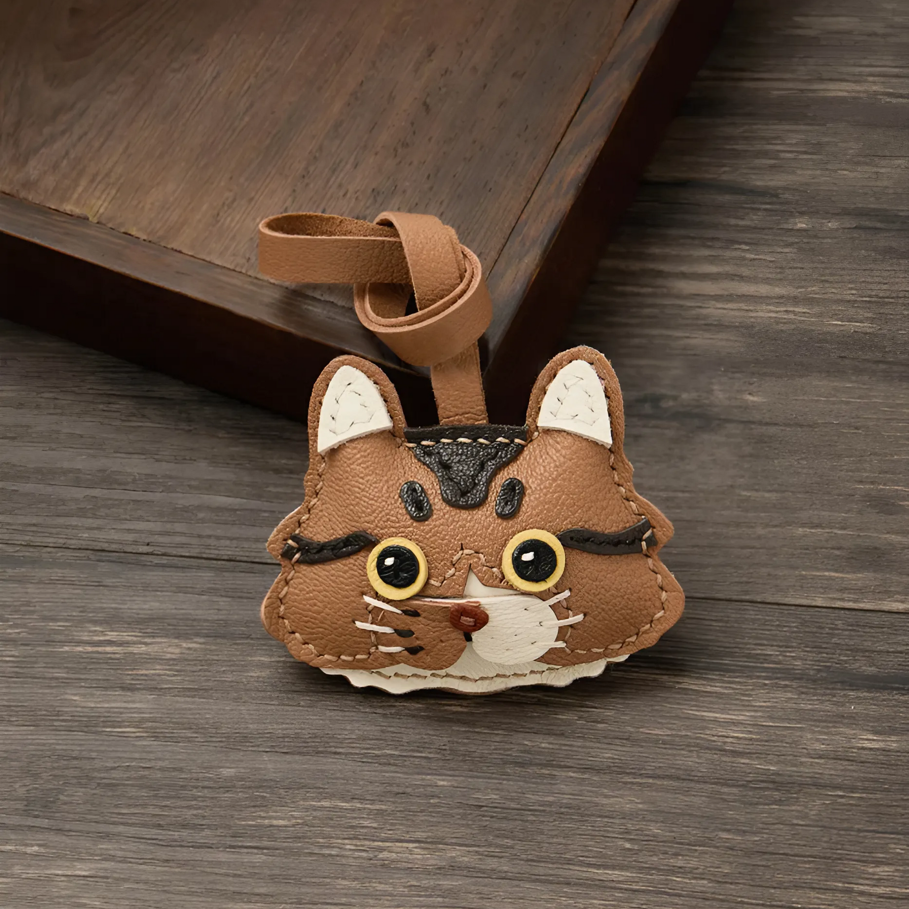 TABBY CAT BAG CHARM