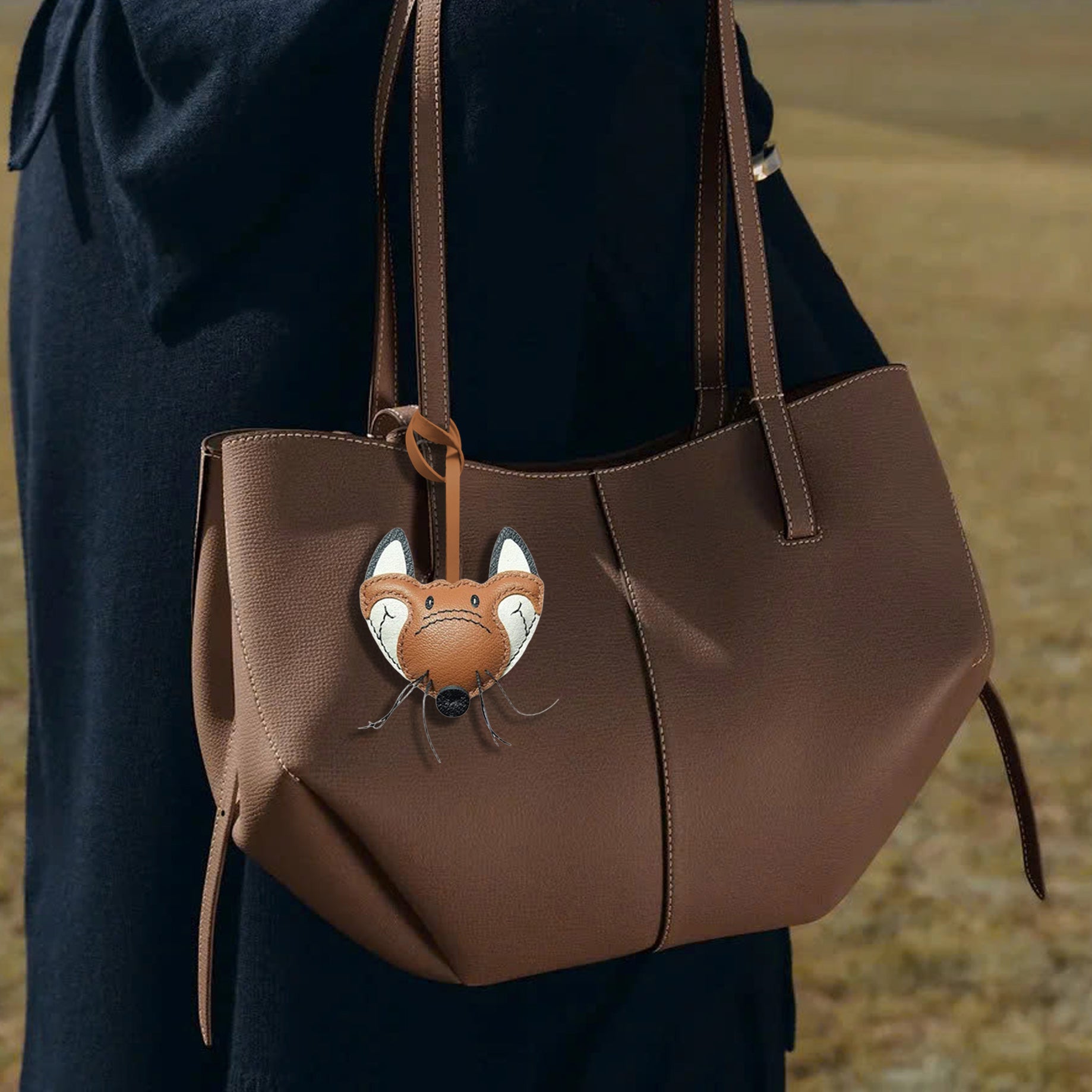 FOX HEAD BAG CHARM