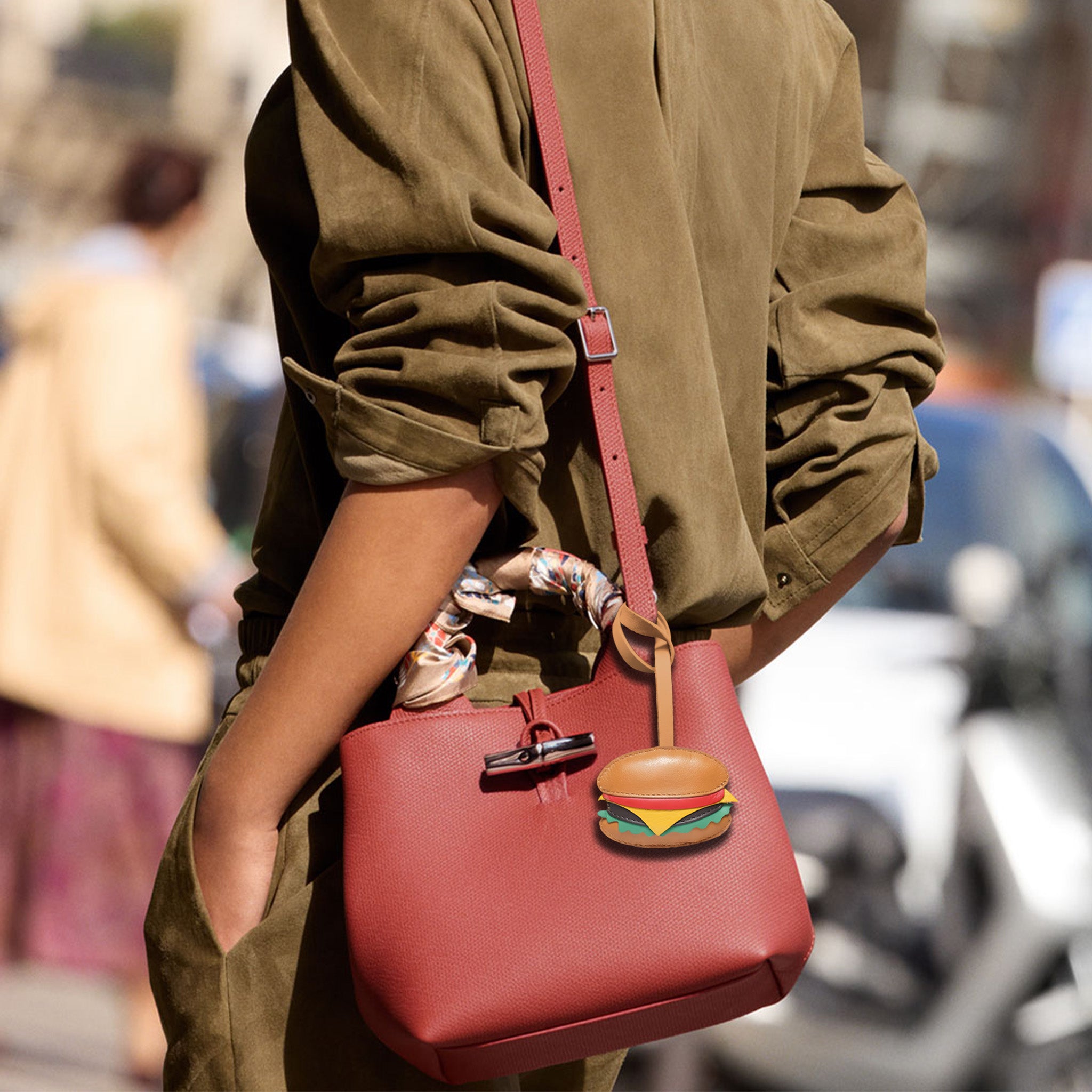 HAMBURGER BAG CHARM