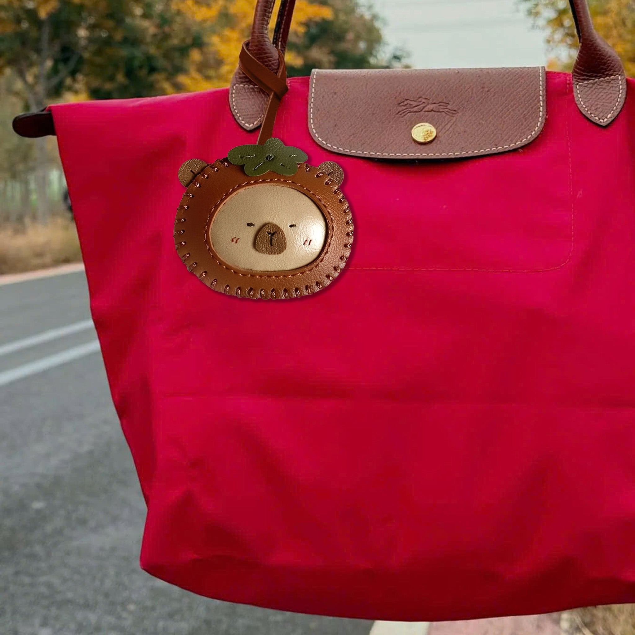 ORANGE CAPYBARA BAG CHARM