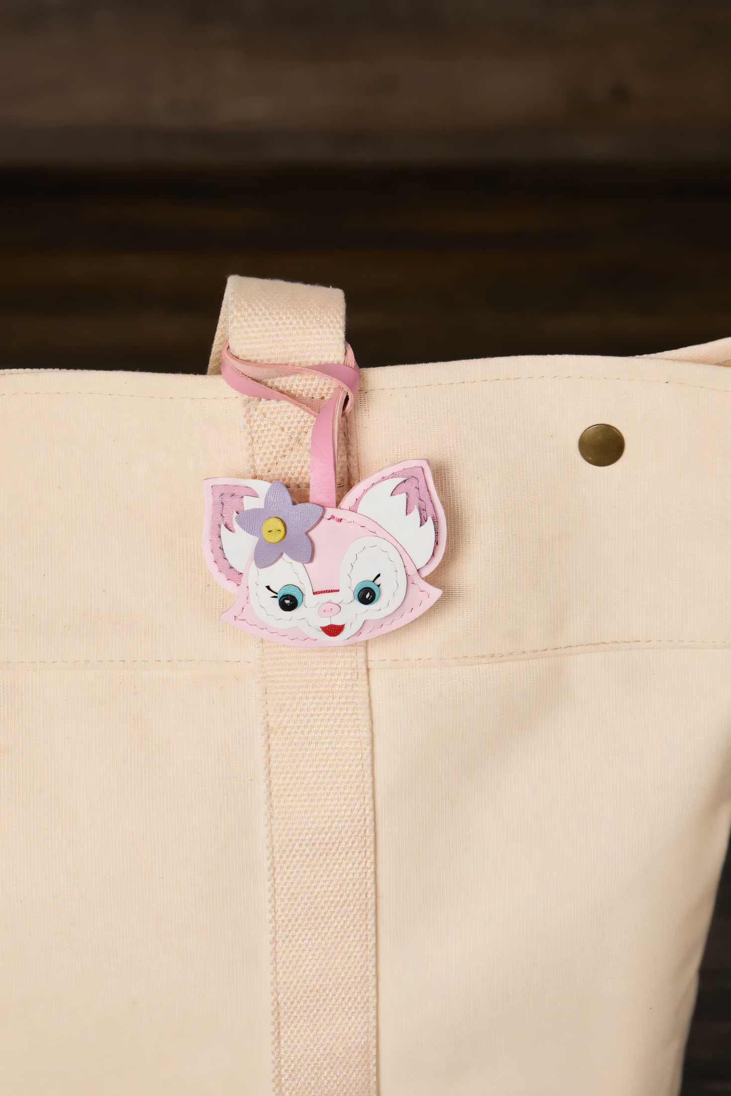 PINK FOX BAG CHARM