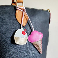ICE CREAM CUPCAKE BAG CHARM