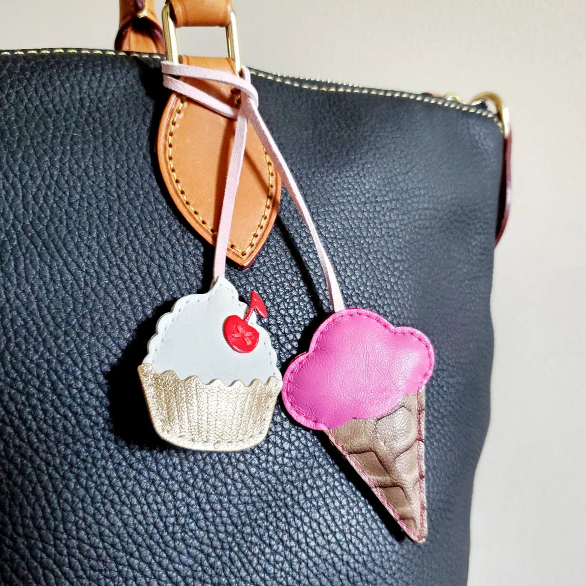 ICE CREAM CUPCAKE BAG CHARM