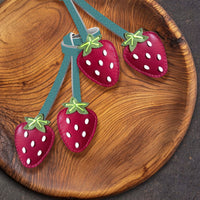 TWIN STRAWBERRY BAG CHARM