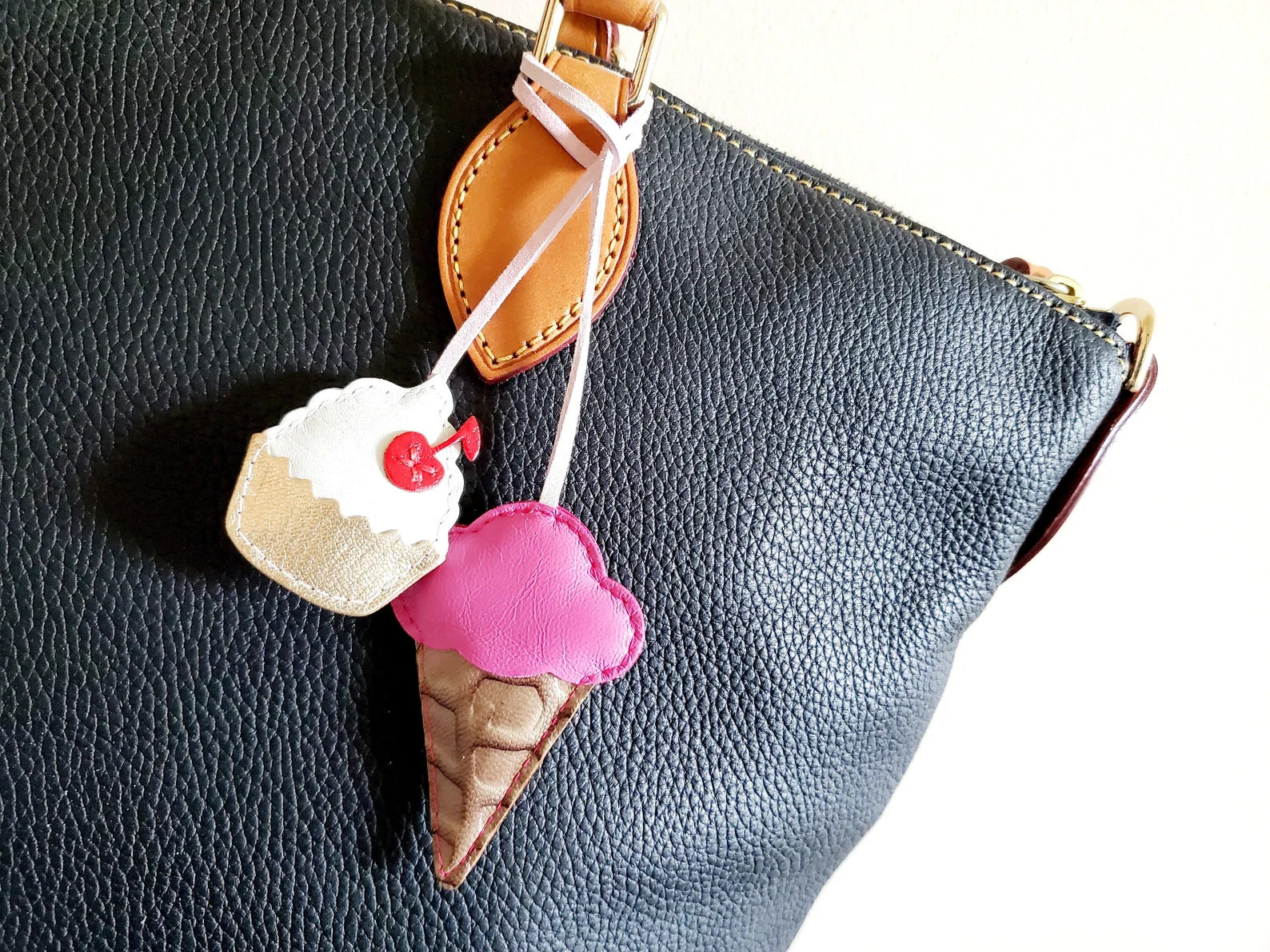 ICE CREAM CUPCAKE BAG CHARM