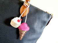 ICE CREAM CUPCAKE BAG CHARM