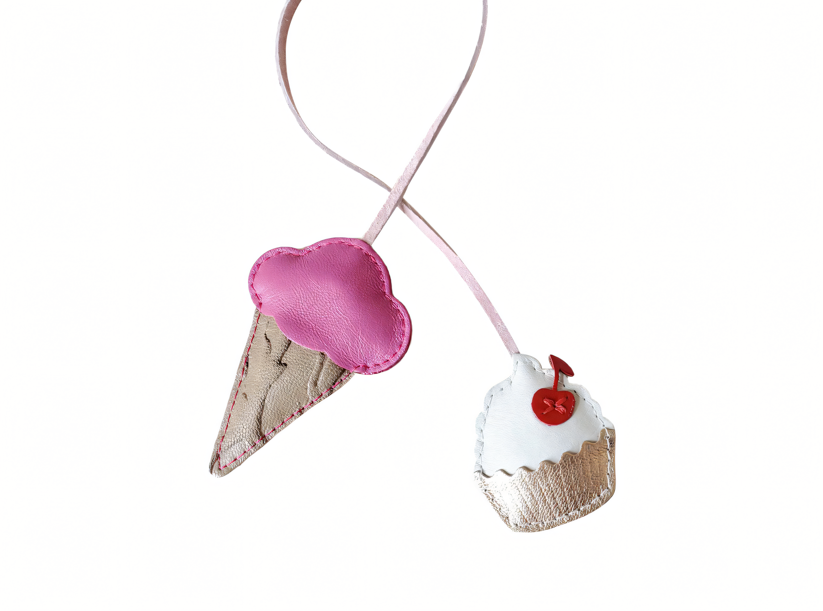 ICE CREAM CUPCAKE BAG CHARM