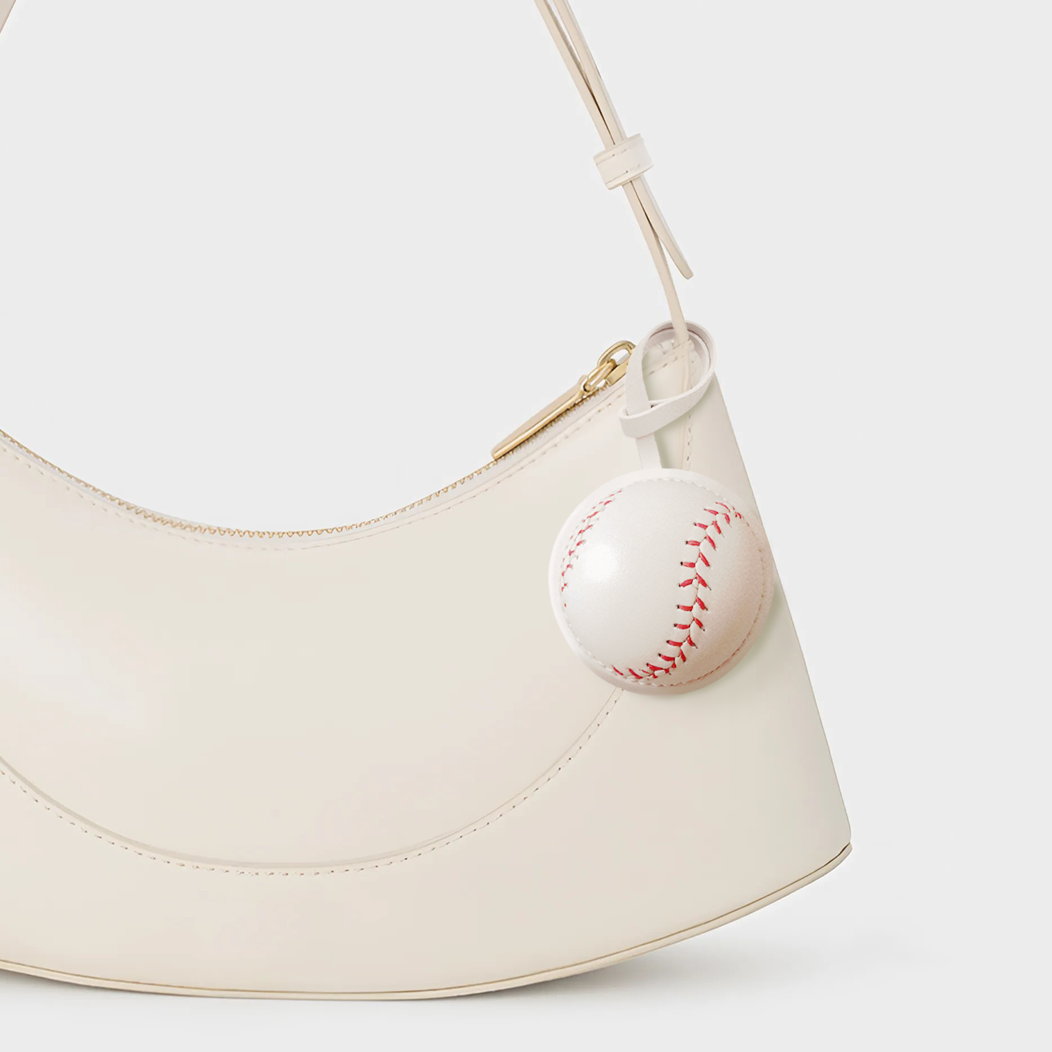 BASEBALL - LEATHER BAG CHARM