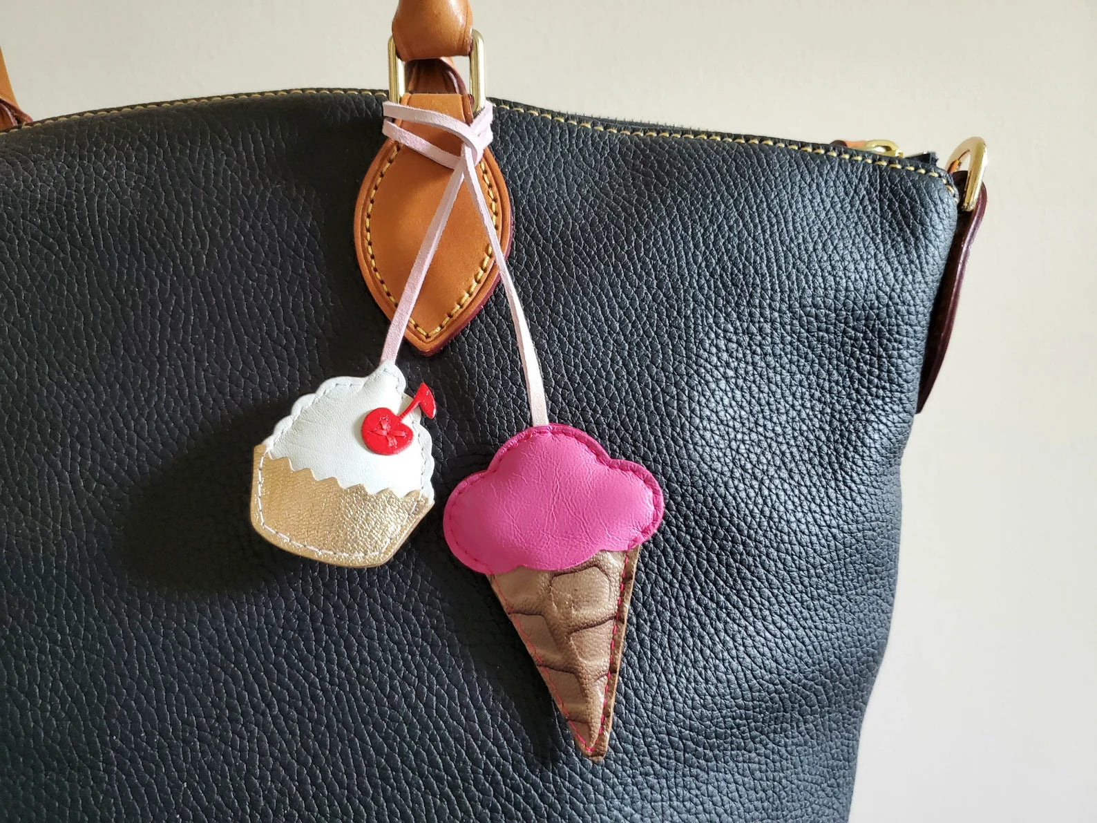 ICE CREAM CUPCAKE BAG CHARM